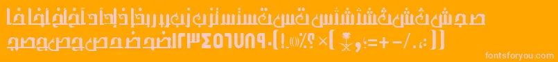 Шрифт AymThghr1SUNormal. – розовые шрифты на оранжевом фоне