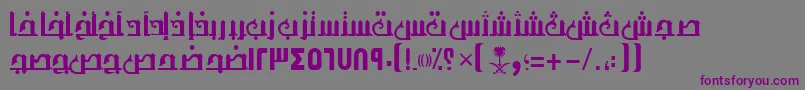 AymThghr1SUNormal. Font – Purple Fonts on Gray Background