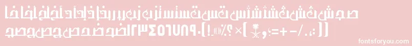 AymThghr1SUNormal. Font – White Fonts on Pink Background