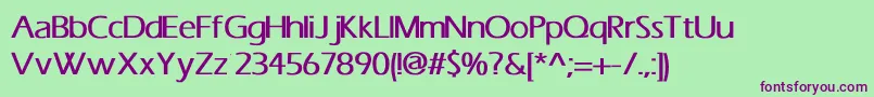 Шрифт ErasBold – фиолетовые шрифты на зелёном фоне