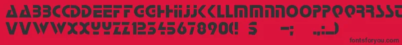 Stopc Font – Black Fonts on Red Background