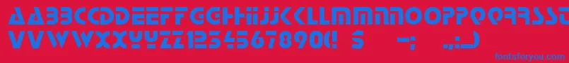 Шрифт Stopc – синие шрифты на красном фоне