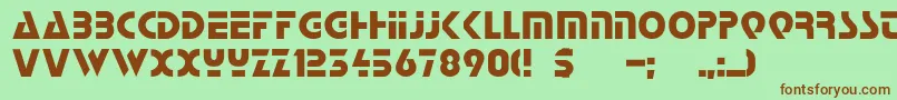 Stopc-fontti – ruskeat fontit vihreällä taustalla