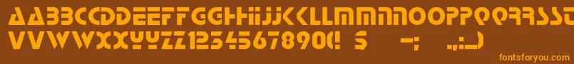 Stopc Font – Orange Fonts on Brown Background