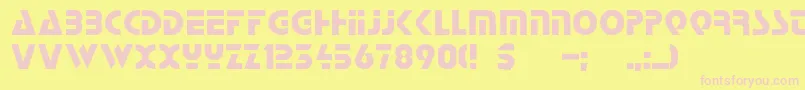 Stopc Font – Pink Fonts on Yellow Background