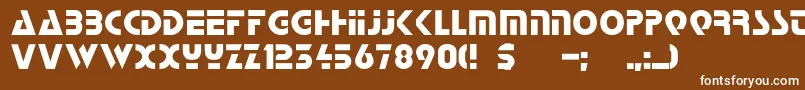 フォントStopc – 茶色の背景に白い文字