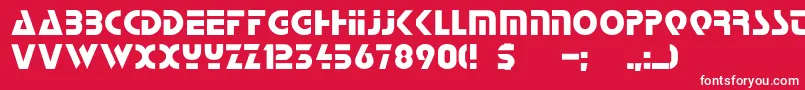 フォントStopc – 赤い背景に白い文字