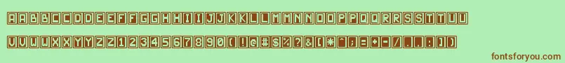 JdScarabeo Font – Brown Fonts on Green Background