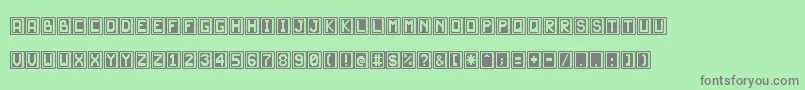 JdScarabeo Font – Gray Fonts on Green Background