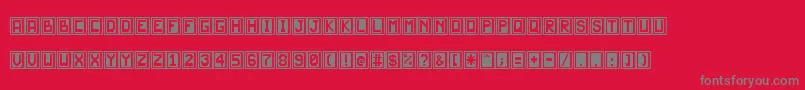 JdScarabeo Font – Gray Fonts on Red Background