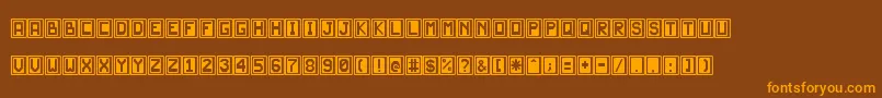 JdScarabeo Font – Orange Fonts on Brown Background