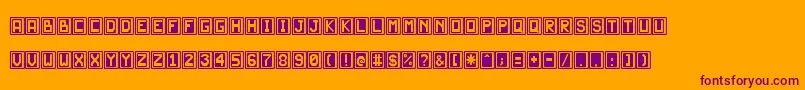 JdScarabeo Font – Purple Fonts on Orange Background