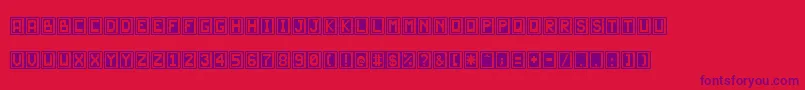 JdScarabeo Font – Purple Fonts on Red Background