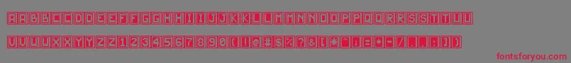 JdScarabeo Font – Red Fonts on Gray Background