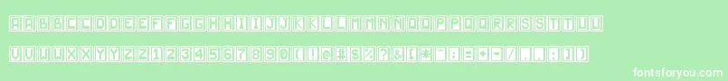 JdScarabeo Font – White Fonts on Green Background