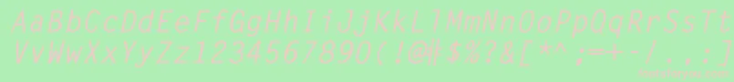 WordGothic Font – Pink Fonts on Green Background