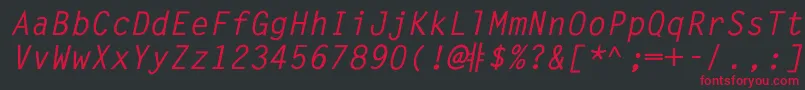 WordGothic Font – Red Fonts on Black Background