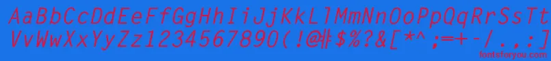 WordGothic Font – Red Fonts on Blue Background