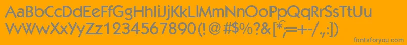 K792GeometricalMediumRegular Font – Gray Fonts on Orange Background
