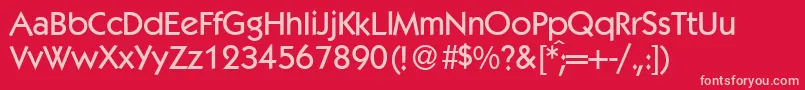 K792GeometricalMediumRegular Font – Pink Fonts on Red Background