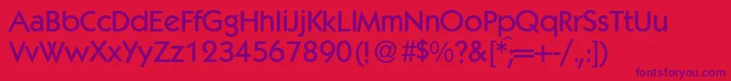 K792GeometricalMediumRegular Font – Purple Fonts on Red Background