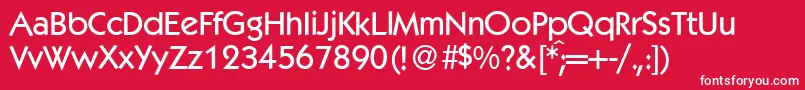 K792GeometricalMediumRegular Font – White Fonts on Red Background