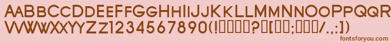 フォントSfOldRepublicScBold – ピンクの背景に茶色のフォント