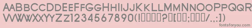 フォントSfOldRepublicScBold – ピンクの背景に灰色の文字