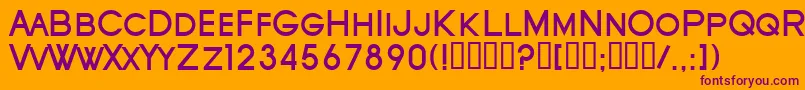 SfOldRepublicScBold Font – Purple Fonts on Orange Background