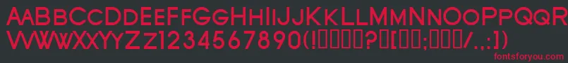 フォントSfOldRepublicScBold – 黒い背景に赤い文字