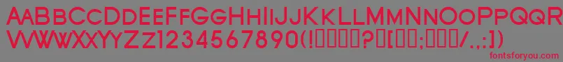 フォントSfOldRepublicScBold – 赤い文字の灰色の背景