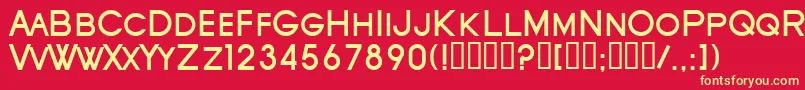 SfOldRepublicScBold Font – Yellow Fonts on Red Background