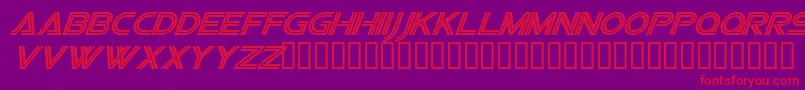 Vipesi-Schriftart – Rote Schriften auf violettem Hintergrund