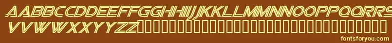 Vipesi Font – Yellow Fonts on Brown Background