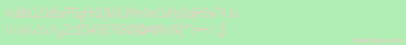 TechnicallyInsaneNarrow Font – Pink Fonts on Green Background