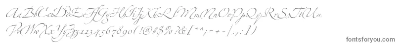 フォントZapfinoextraltFour – 白い背景に灰色の文字