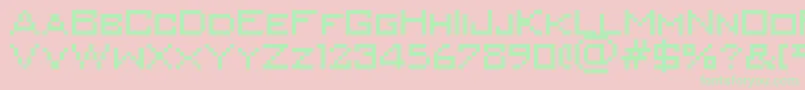 Minikongo Font – Green Fonts on Pink Background