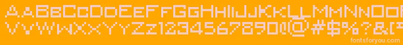 Minikongo Font – Pink Fonts on Orange Background