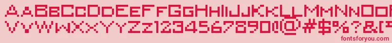 Minikongo Font – Red Fonts on Pink Background