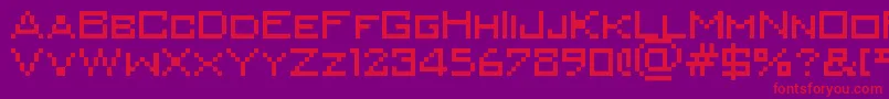 Minikongo Font – Red Fonts on Purple Background