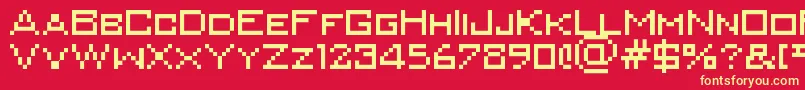 Minikongo Font – Yellow Fonts on Red Background