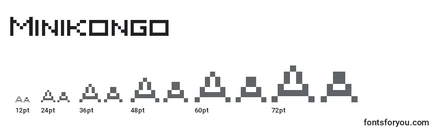 Minikongo Font Sizes