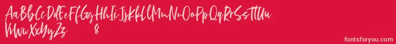 Darkside Font – Pink Fonts on Red Background