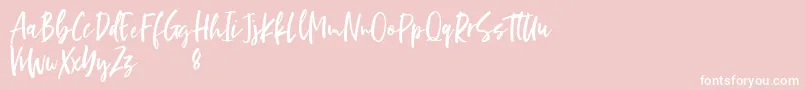 Fonte Darkside – fontes brancas em um fundo rosa