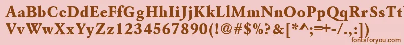 Azgaramondextraboldctt Font – Brown Fonts on Pink Background