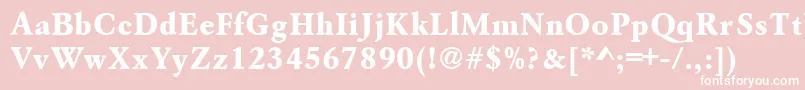 Azgaramondextraboldctt-Schriftart – Weiße Schriften auf rosa Hintergrund