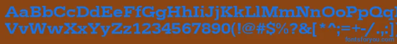 Urwegyptiennetmedextwid Font – Blue Fonts on Brown Background