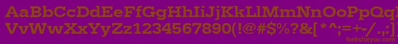 Urwegyptiennetmedextwid Font – Brown Fonts on Purple Background