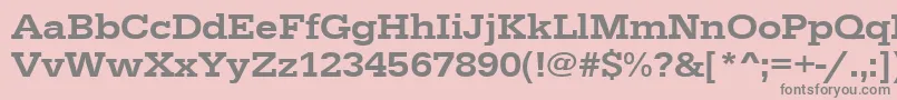 Urwegyptiennetmedextwid Font – Gray Fonts on Pink Background