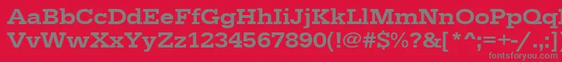 Urwegyptiennetmedextwid Font – Gray Fonts on Red Background